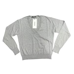 Thakoon NWT V-Neck Sweater‎ Light Heather Gray in Size Small